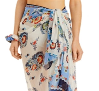Echo Women's Floral Bandana Pareo & Scrunchie Set Blue Size Regular