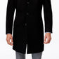 Kenneth Cole Reaction Men's Raburn Wool Blend Over Coat Black Size 36