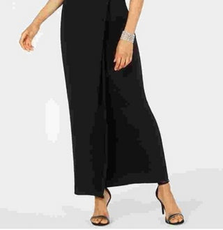 Adrianna Papell Women's Embellished Capelet Gown Black Size 16