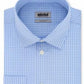 Kenneth Cole Men's Regular Fit Checks and Stripes Dress Shirt Blue Size L