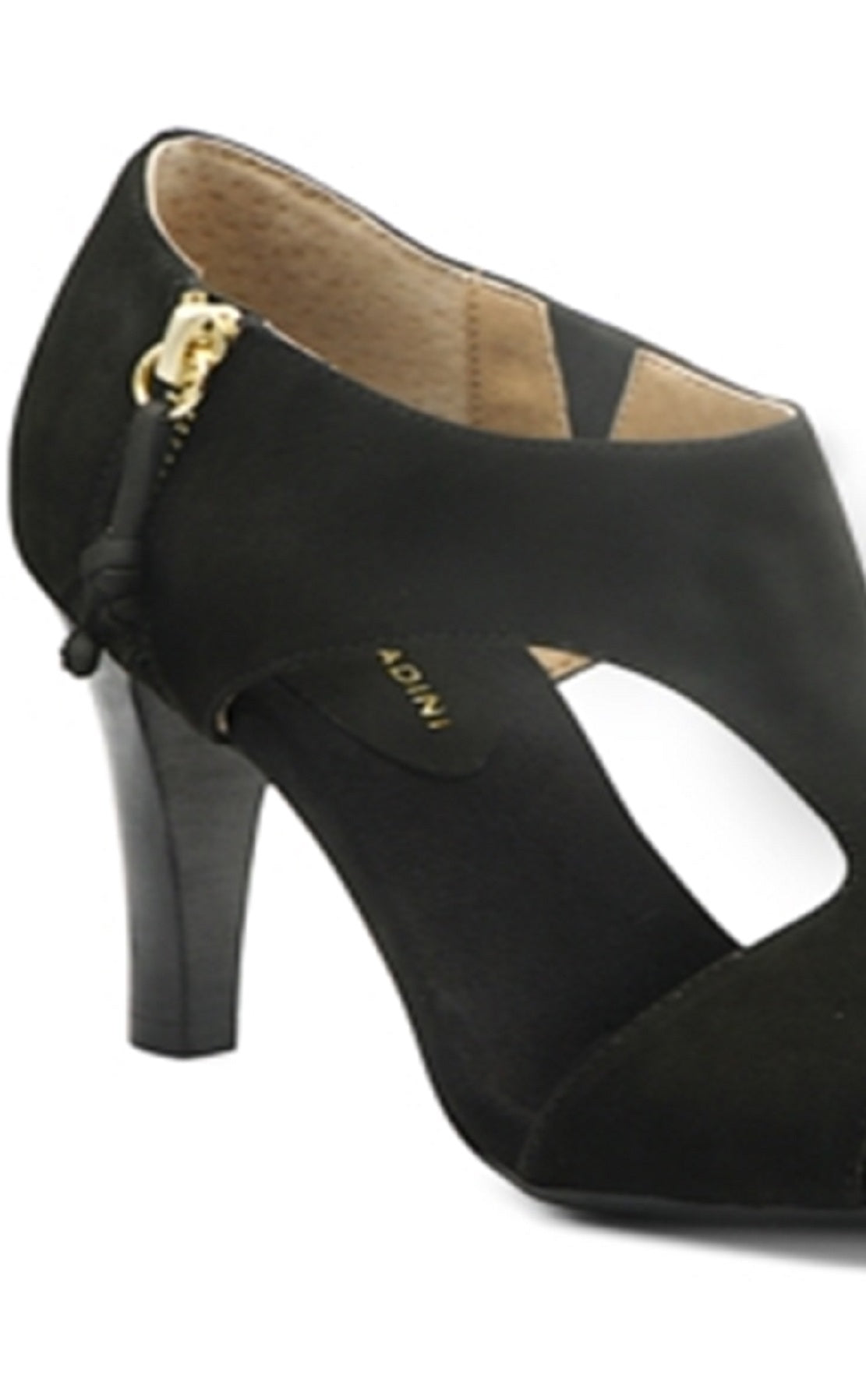 Adrienne Vittadini Women's Venus Peep Toe Shootie Black Size 8 M