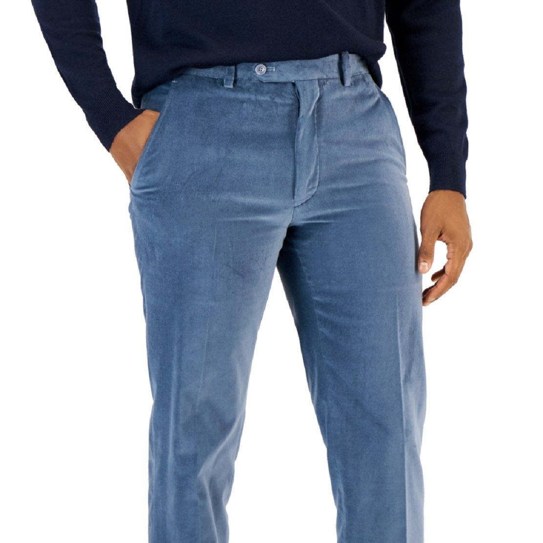 Alfani Men's Slim Fit Velvet Dress Pants Blue Size 38X32