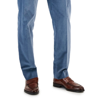 Alfani Men's Slim Fit Velvet Dress Pants Blue Size 38X32