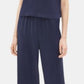 Eileen Fisher Women's Silk Wide Leg Cropped Pants Blue Size X-Small