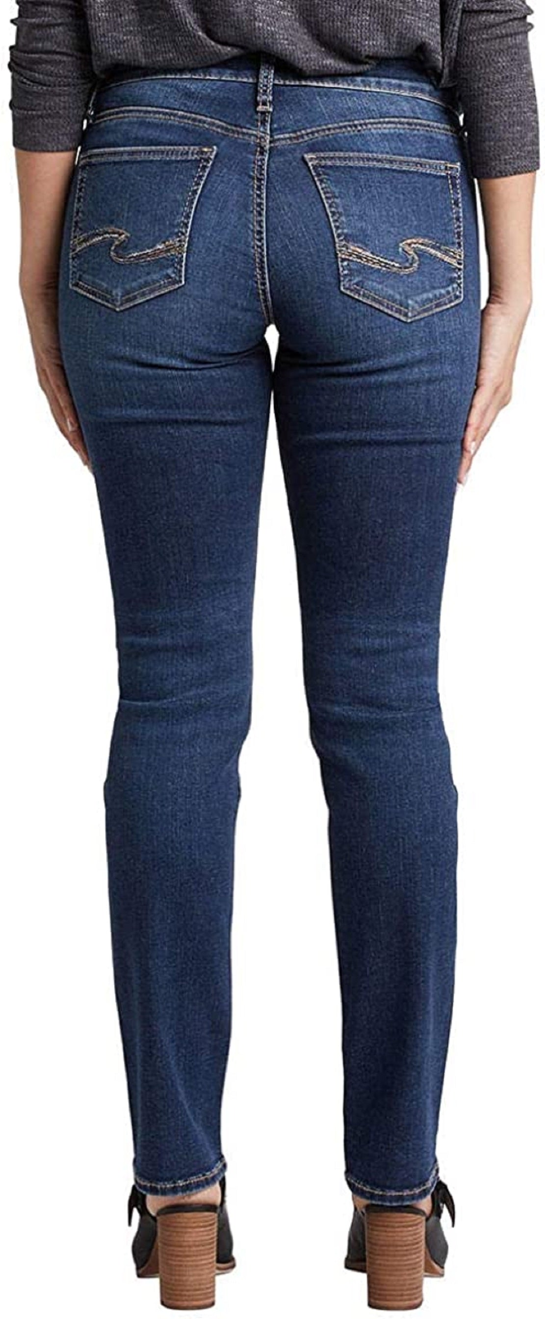 Silver Jeans Co. Women's Avery Straight Leg Jeans Blue Size 24