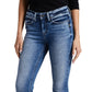 Silver Jeans Co. Women's Suki Mid Rise Straight Leg Jeans Blue Size 36X29