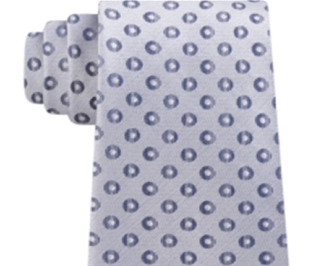 Kenneth Cole Men's Brandon Classic Dot Silk Tie Grey Size Regular