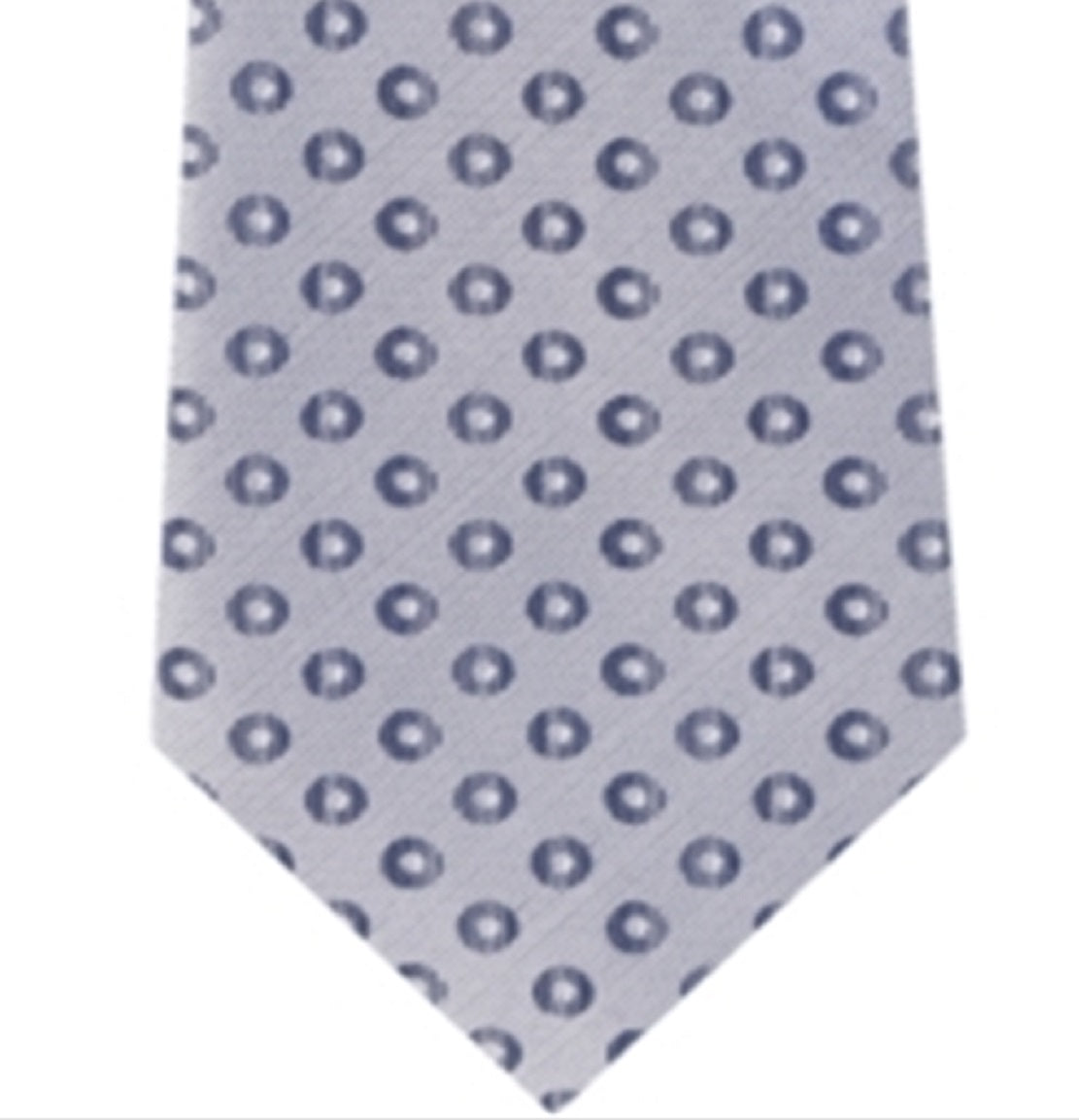 Kenneth Cole Men's Brandon Classic Dot Silk Tie Grey Size Regular