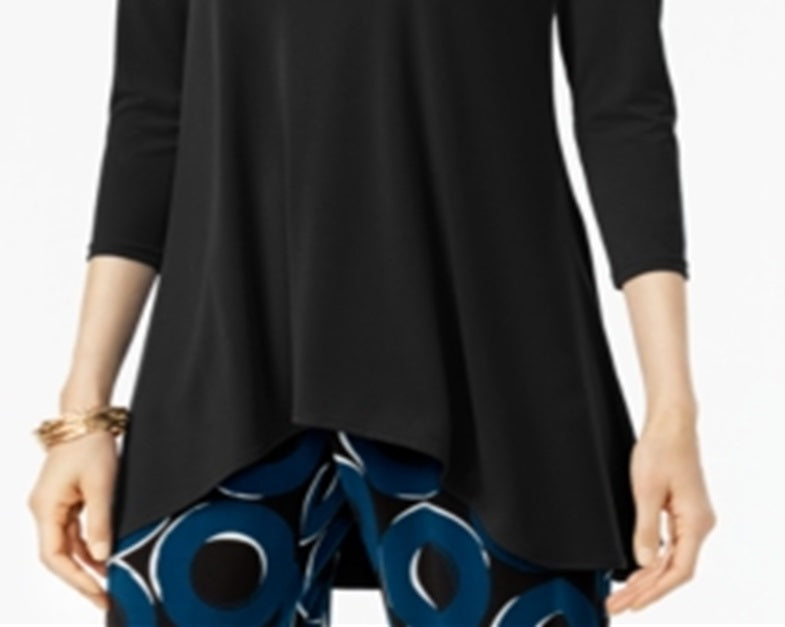 Alfani Women's High Low Tunic Black Size X-Small