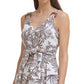 Vince Camuto Women's Linen Blend Tie Front Sleeveless Minidress White Size 6