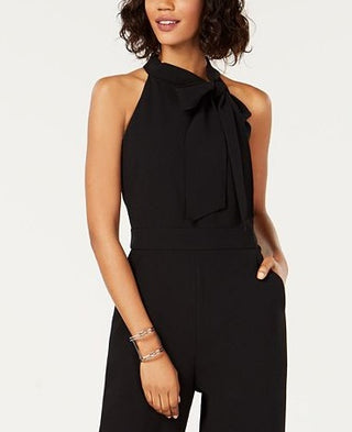 Vince Camuto Women's Bow Halter Jumpsuit Black Size 10 Petite