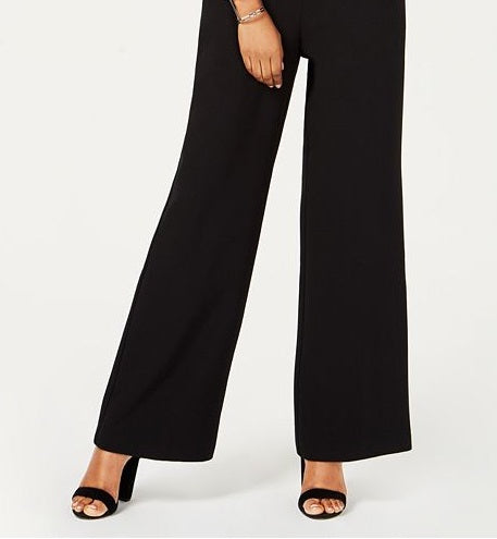 Vince Camuto Women's Bow Halter Jumpsuit Black Size 10 Petite