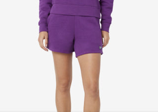 Fila Women's Diara High Rise Fleece Shorts Purple Size Medium