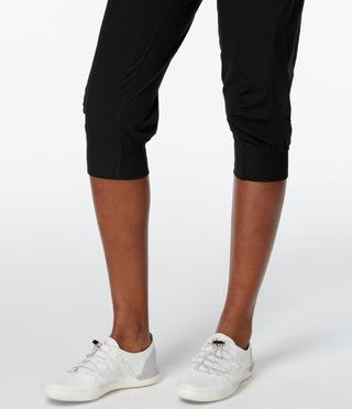 Calvin Klein Women's Woven Cropped Pants Black Size X-Small