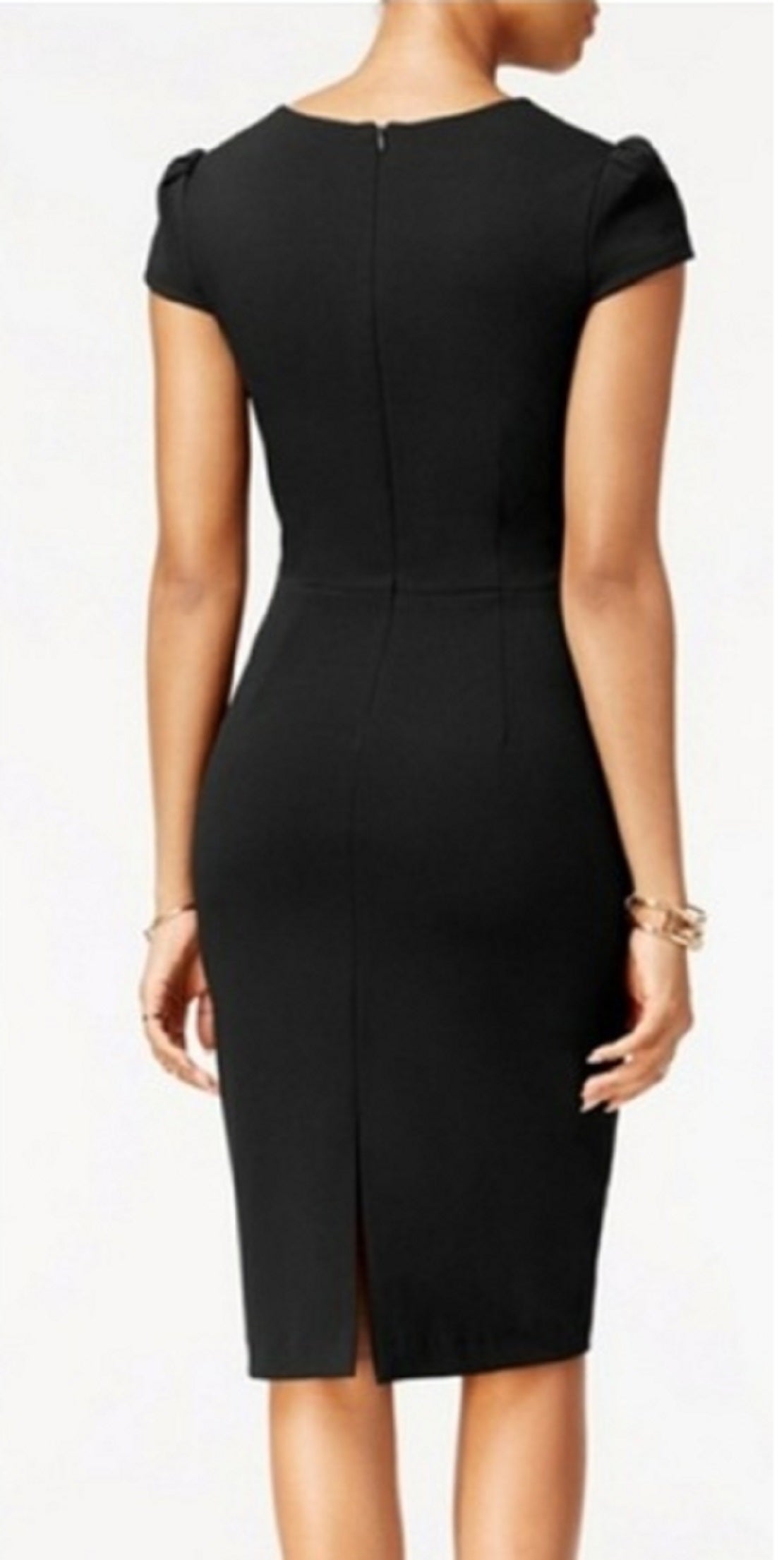 Betsey Johnson Women's Puff Sleeve Scuba Dress Black Size 0