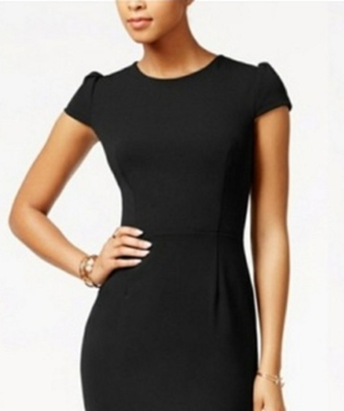 Betsey Johnson Women's Puff Sleeve Scuba Dress Black Size 0