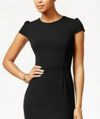 Betsey Johnson Women's Puff Sleeve Scuba Dress Black Size 0