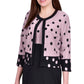NY Collection Women's 3/4 Sleeve Two Piece Dress Set Black Size 10