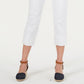 Style & Co Women's High Cuffed Capri Jeans White Size 6