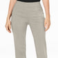 JM Collection Women's Tummy Control Pull on Pants Brown Size Petite