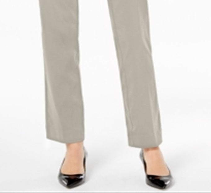 JM Collection Women's Tummy Control Pull on Pants Brown Size Petite