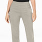 JM Collection Women's Tummy Control Pull on Pants Brown Size Petite