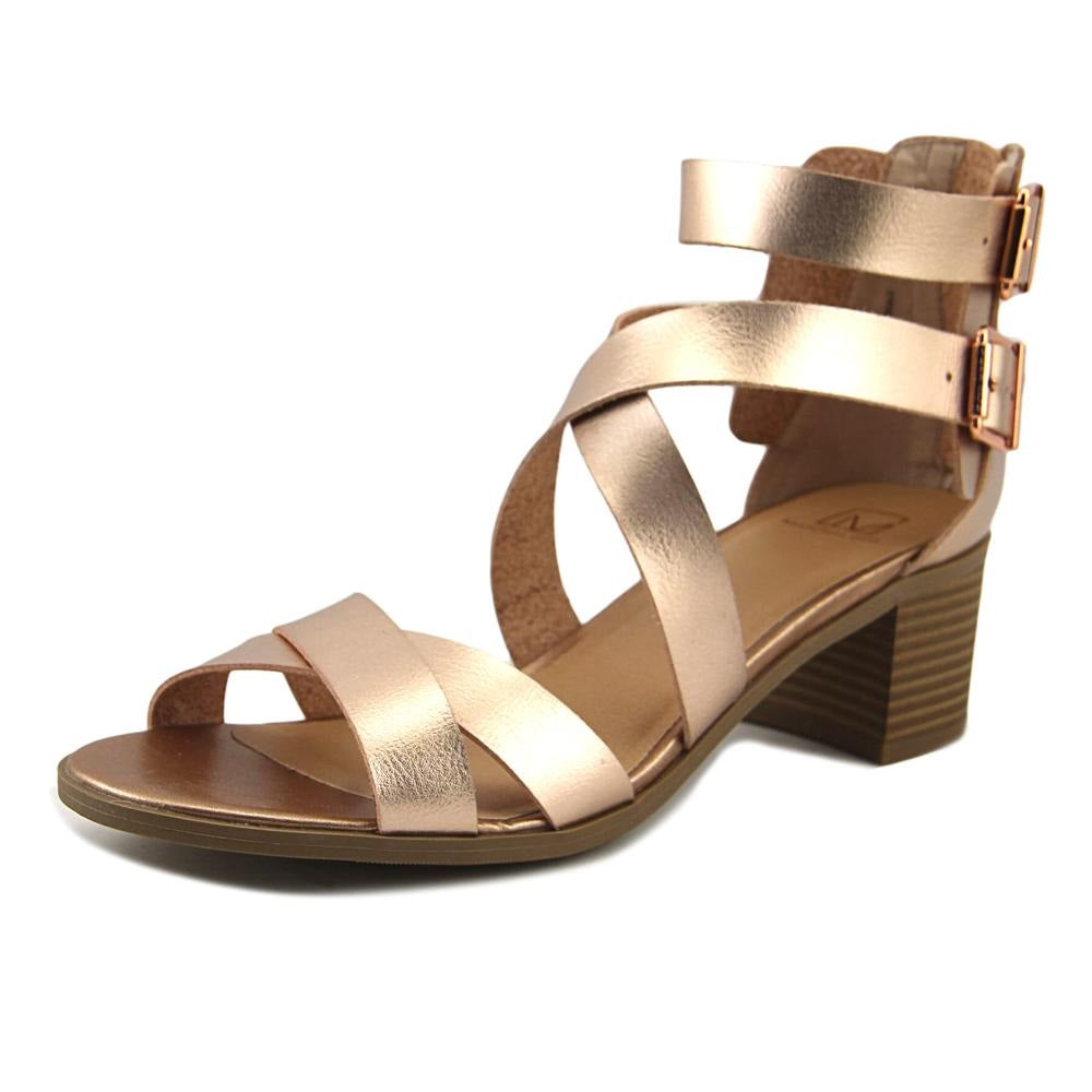 Material Girl Women's Danee Block Heel City Sandals Yellow Size 5 M