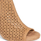 Giani Bernini Women's Platform Perforated Arch Support Josieyy Almond Toe Block Heel Shootie Brown Size 11 M