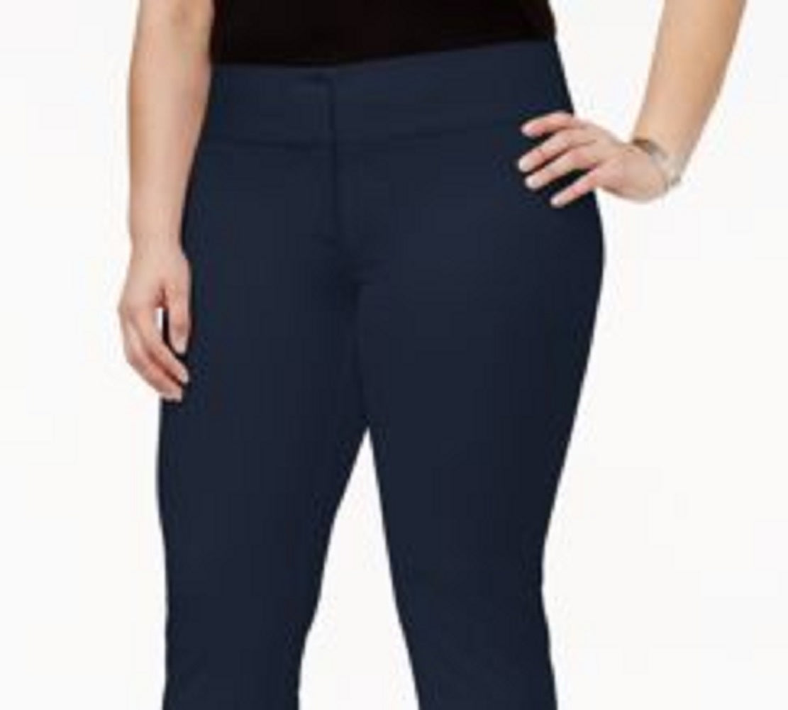 Alfani Women's Wear to Work Pants Plus Blue Size 22W
