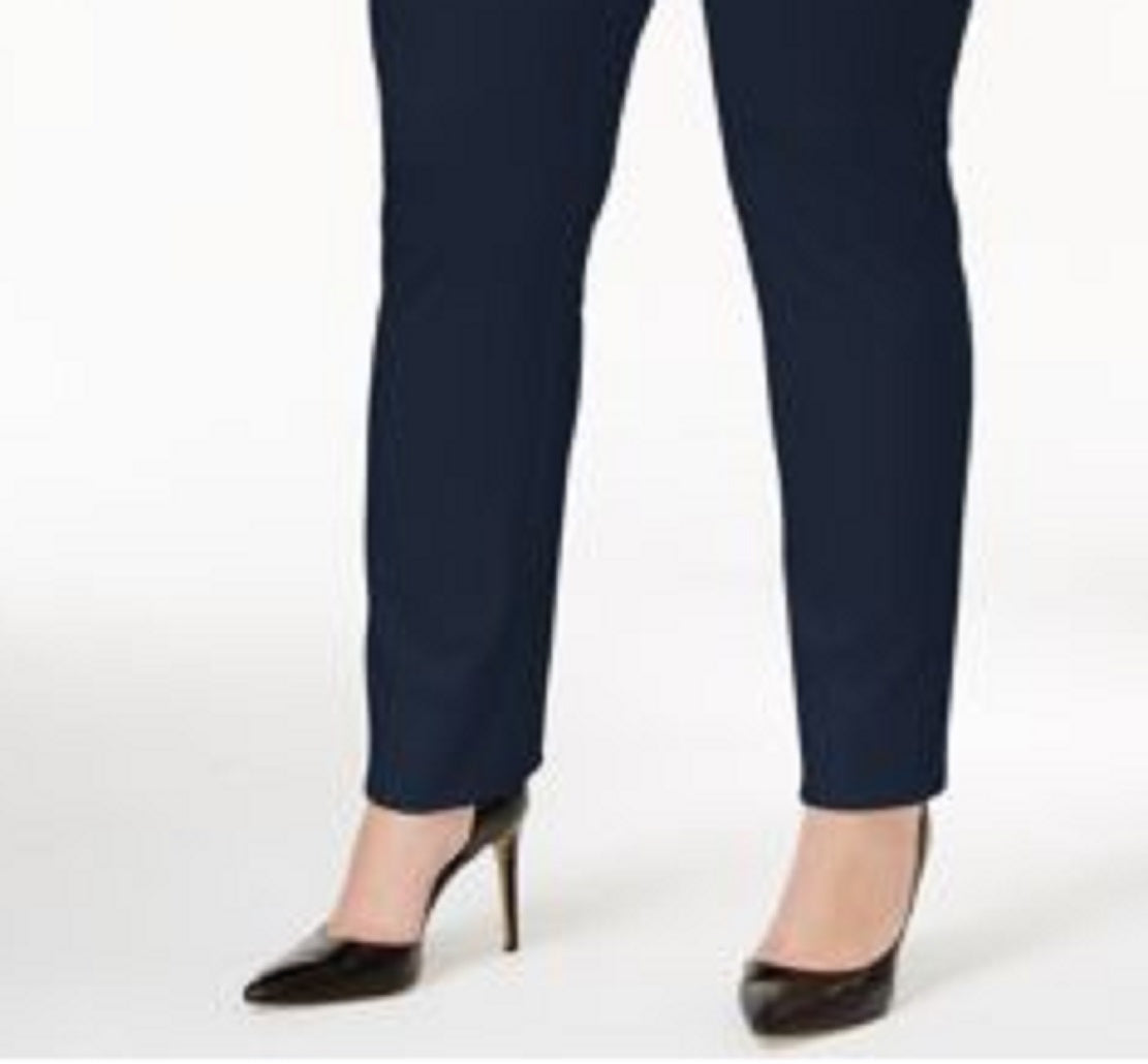 Alfani Women's Wear to Work Pants Plus Blue Size 22W