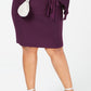 Morgan & Company Women's Plus One Shouldered Dress Purple Size 16W