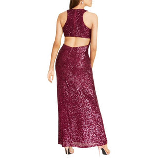 Morgan & Company Women's Sequined Cut Out Formal Dress Red Size 11