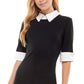 Kingston Grey Junior's Contrast Trim Bodycon Dress Black Size M