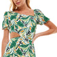 City Studios Junior's Asymmetrical Side Cutout Dress Green Size 5