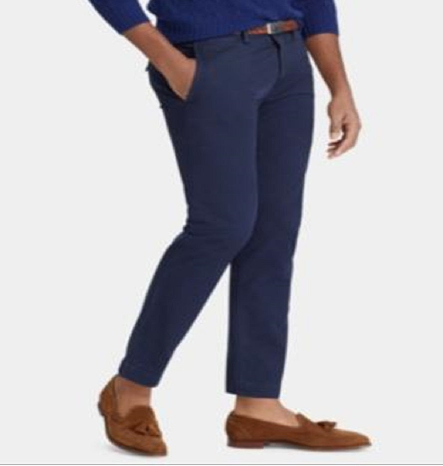 Polo Ralph Lauren Men's Slim Fit Cotton Stretch Twill Pants Blue Size 38X34