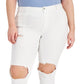 Tinseltown Trendy Women's Destructed Mom Jeans White Size Petite Small