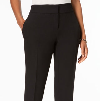 Kasper Women's Slim Straight Leg Trousers Black Size 2 Petite