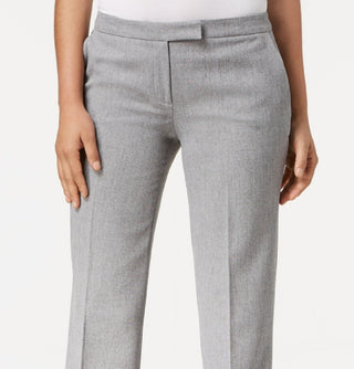 Kasper Women's Tab Waist Modern Dress Pants Gray Size 12 Petite