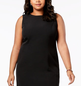 Kasper Women's Sleeveless Sheath Dress Black Size 14W
