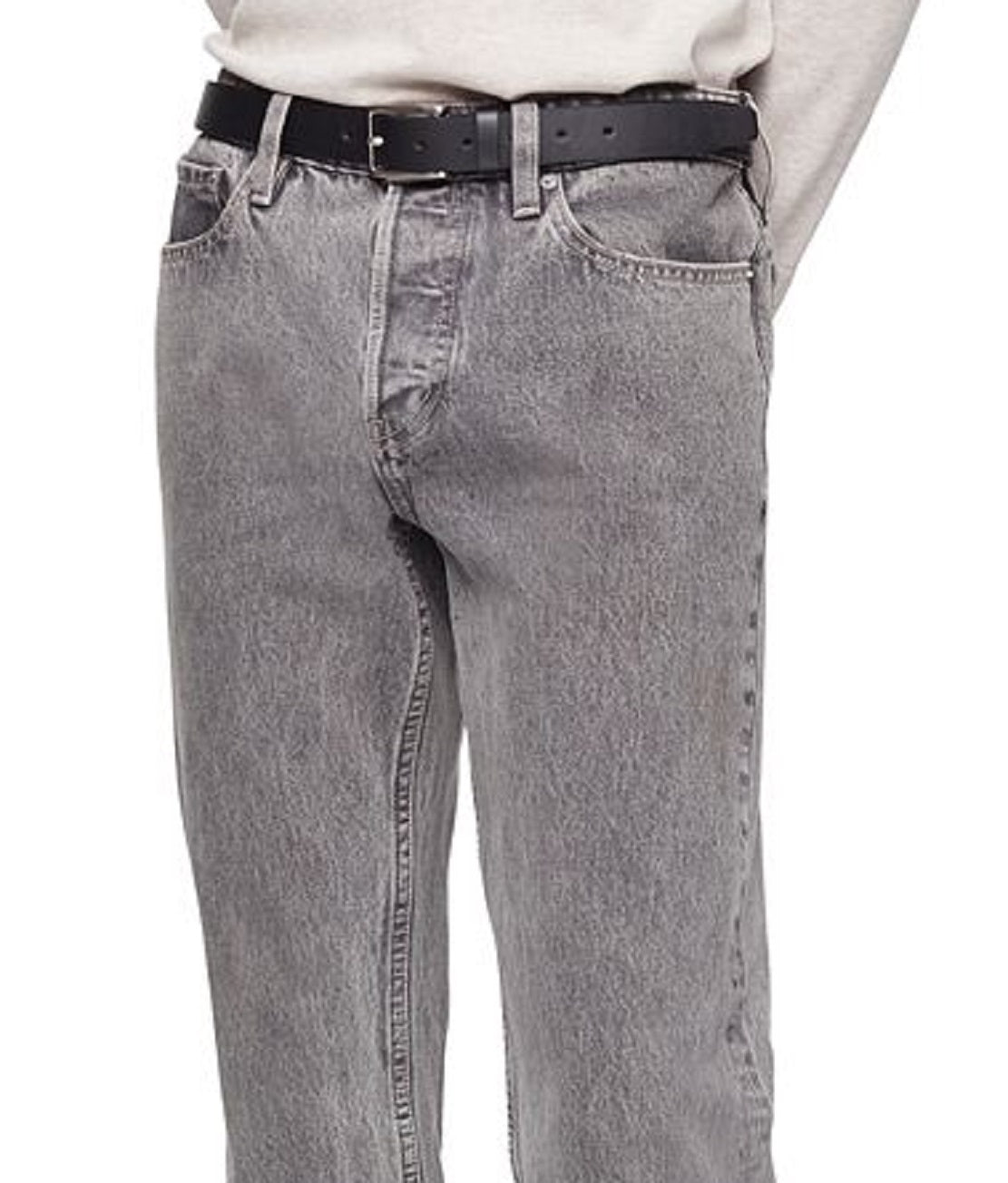 Calvin Klein Men's Slim Straight Fit Stretch Jeans Gray Size 34X32