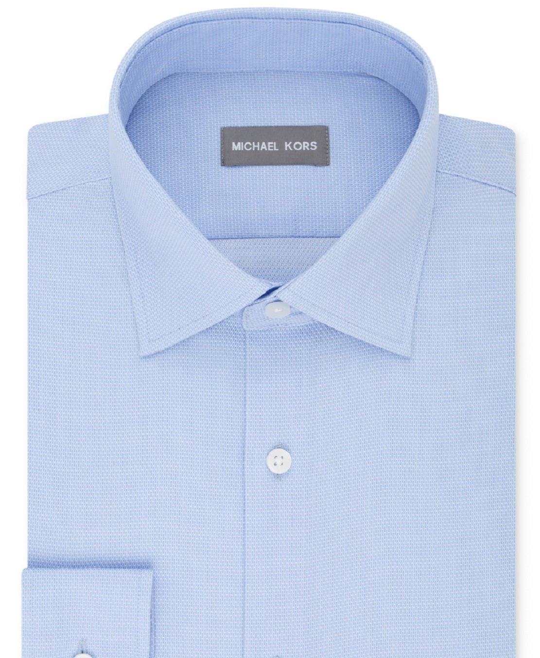 Michael Kors Men's Regular Fit Airsoft Non Iron Dress Shirt Blue Size 16.5X32X33