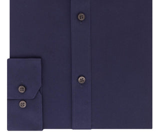 DKNY Men's Stretch Slim Fit Button Down Shirt Blue Size XL