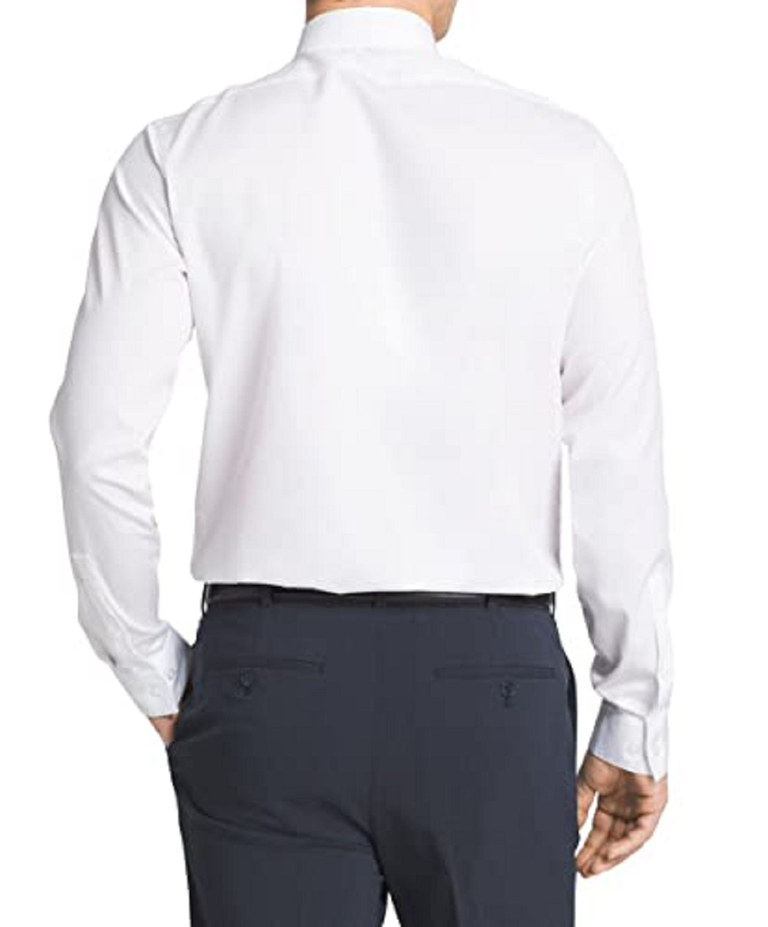 Calvin Klein Men's Extra Slim Fit Non Iron Performance Herringbone Dress Shirt White Size 13.5X32X33