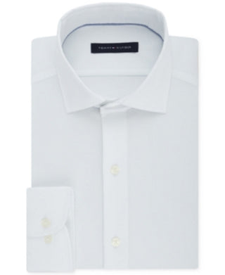 Tommy Hilfiger Men's Classic Regular Fit Non Iron Performance Stretch Dress Shirt White Size 17x32-33
