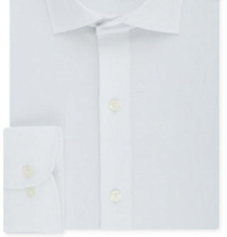 Tommy Hilfiger Men's Classic Regular Fit Non Iron Performance Stretch Dress Shirt White Size 17x32-33