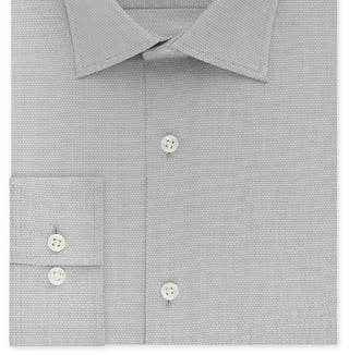 Michael Kors Men's Slim Fit Airsoft Performance Non Iron Dress Shirt Gray Size 17X34X35