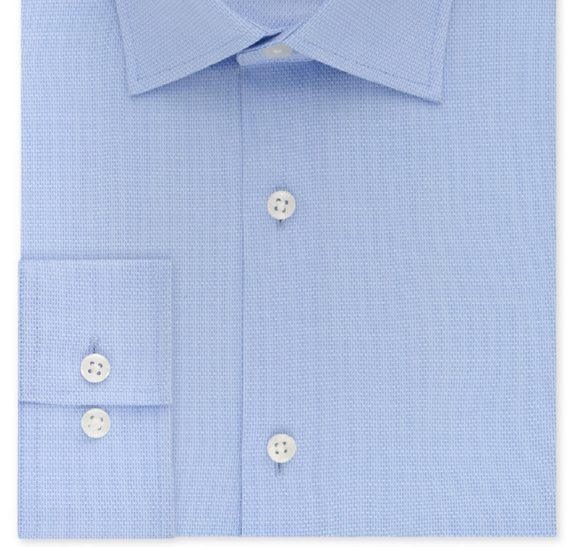 Michael Kors Men's Slim Fit Airsoft Performance Non Iron Dress Shirt Blue Size 17X34X35