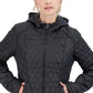 Sebby Junior's Hooded Quilted Raincoat Black Size Small