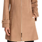 Michael Kors Women's Hooded Notched Collar Coat Brown Size XX-Small