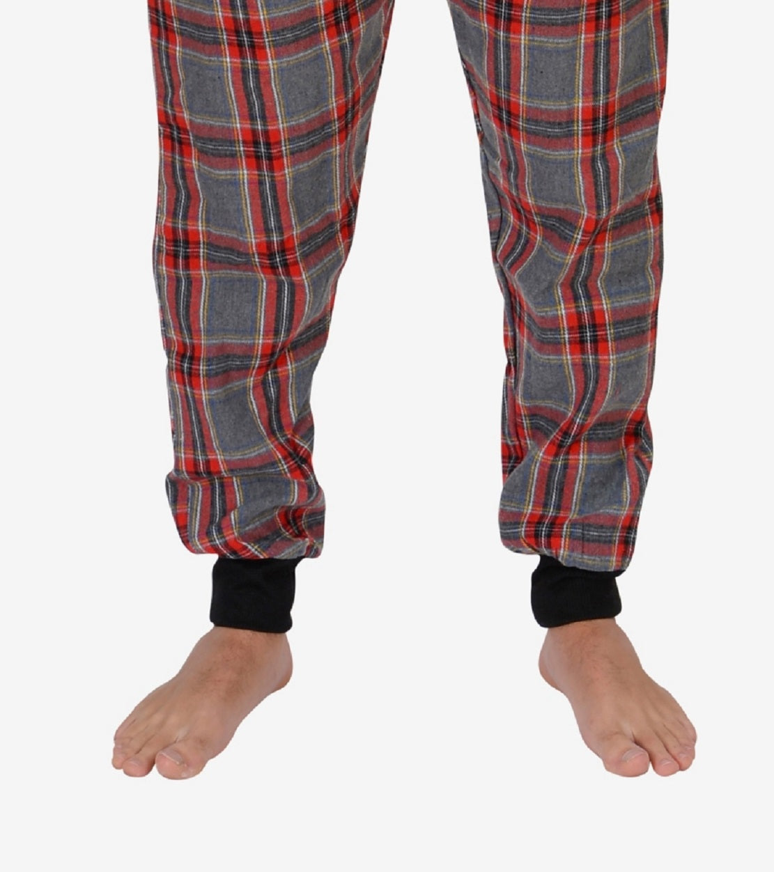 Members Only Men's Flannel Jogger Lounge Pants Gray Size X-Large